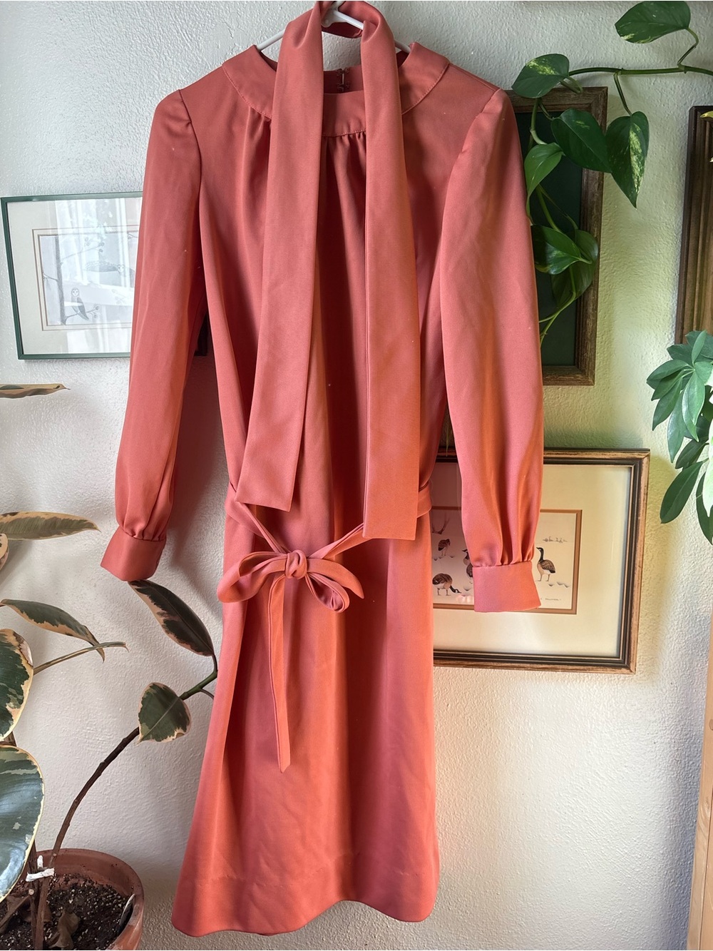 Vintage 1960s Peach Dress